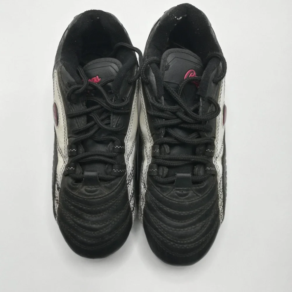 Rawlings Shoes‎ Mens Cleats Soccer Goalie Black White Faux Leather Lace Up 7.5